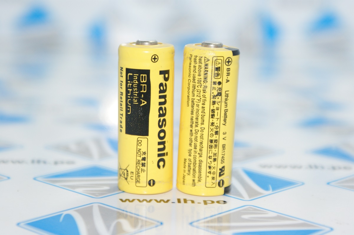 BR-A     Bateria Lithium Panasonic 3V, 1800mAh